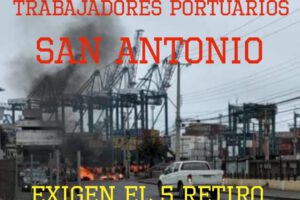 San Antonio. “Puerto Central en San Antonio se suma a la movilización del puerto, en apoyo al Quinto Retiro”