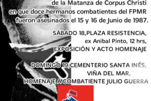 1987-2022: La Matanza de Corpus Christi, actividades de homenaje en Valparaíso