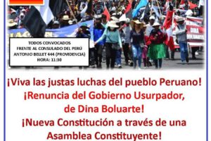 Convocan a solidarizar con la lucha del pueblo peruano